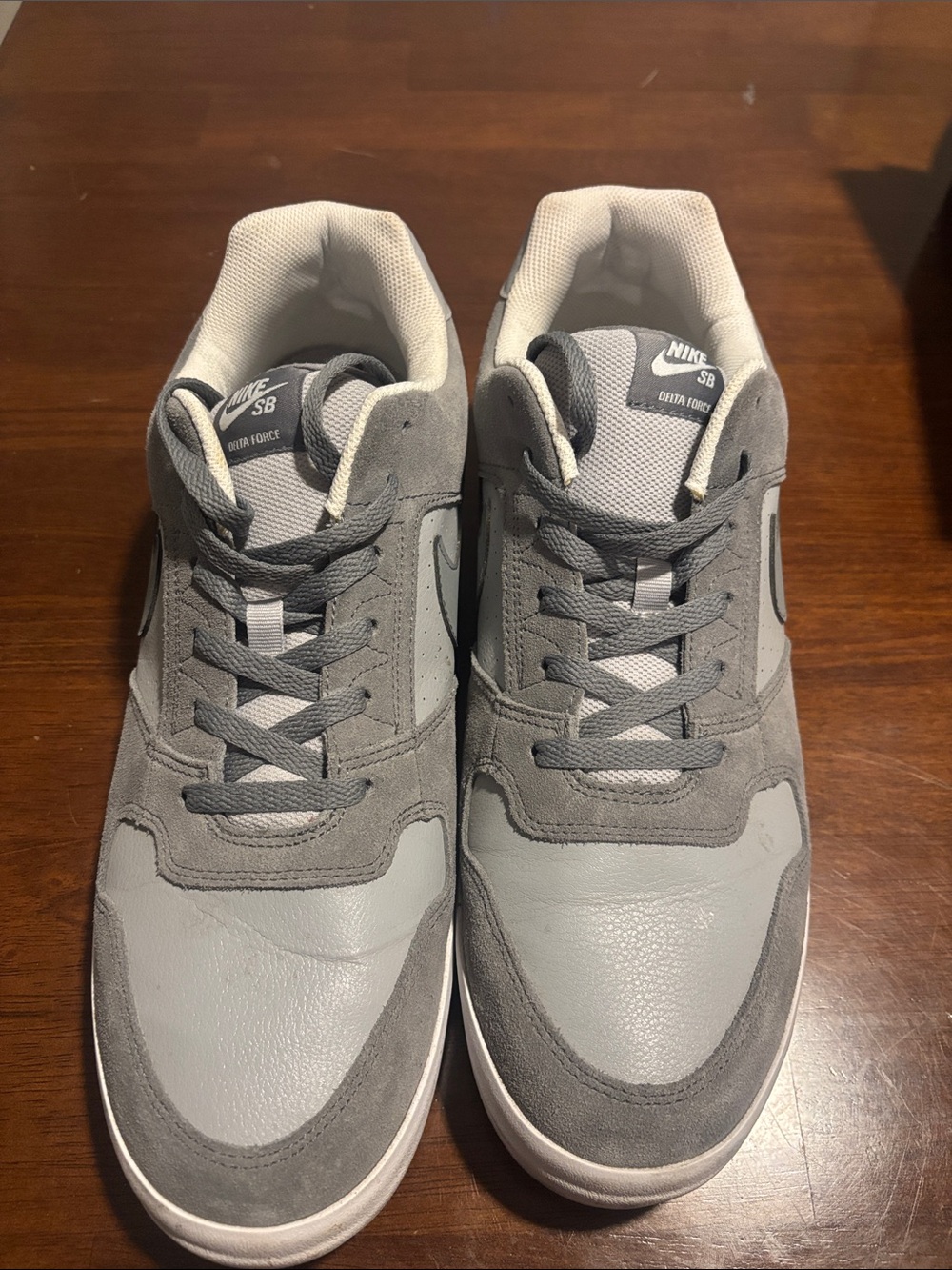 Nike Gray Suede & Leather Men’s Sneakers